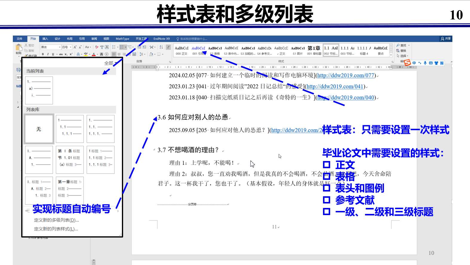 226 学位论文锦囊——Word篇